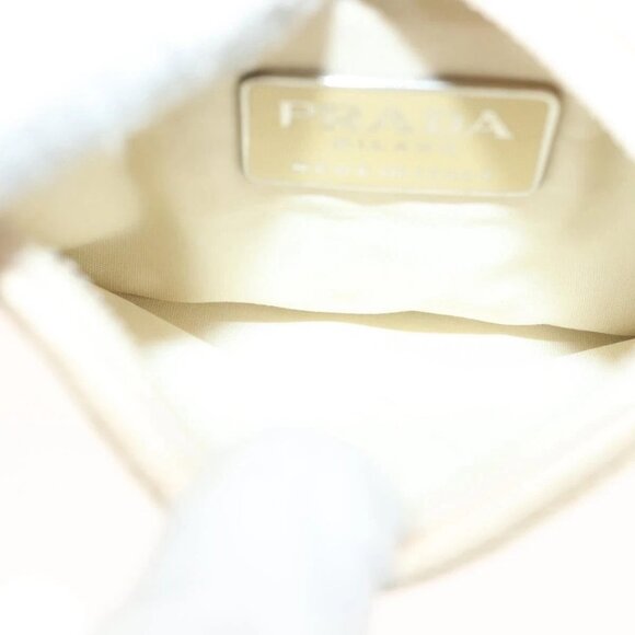 PRADA Hand Bag Nylon Beige Auth 128335 - Picture 13 of 16